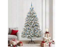 Vidaxl Árvore De Natal Artificial 210 Cm 300 Led Branco Quente