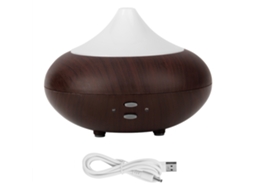 Laxiscreed Umidificador Com Aromaterapia, Led De Cores E Estilo Em Grão De Madeira