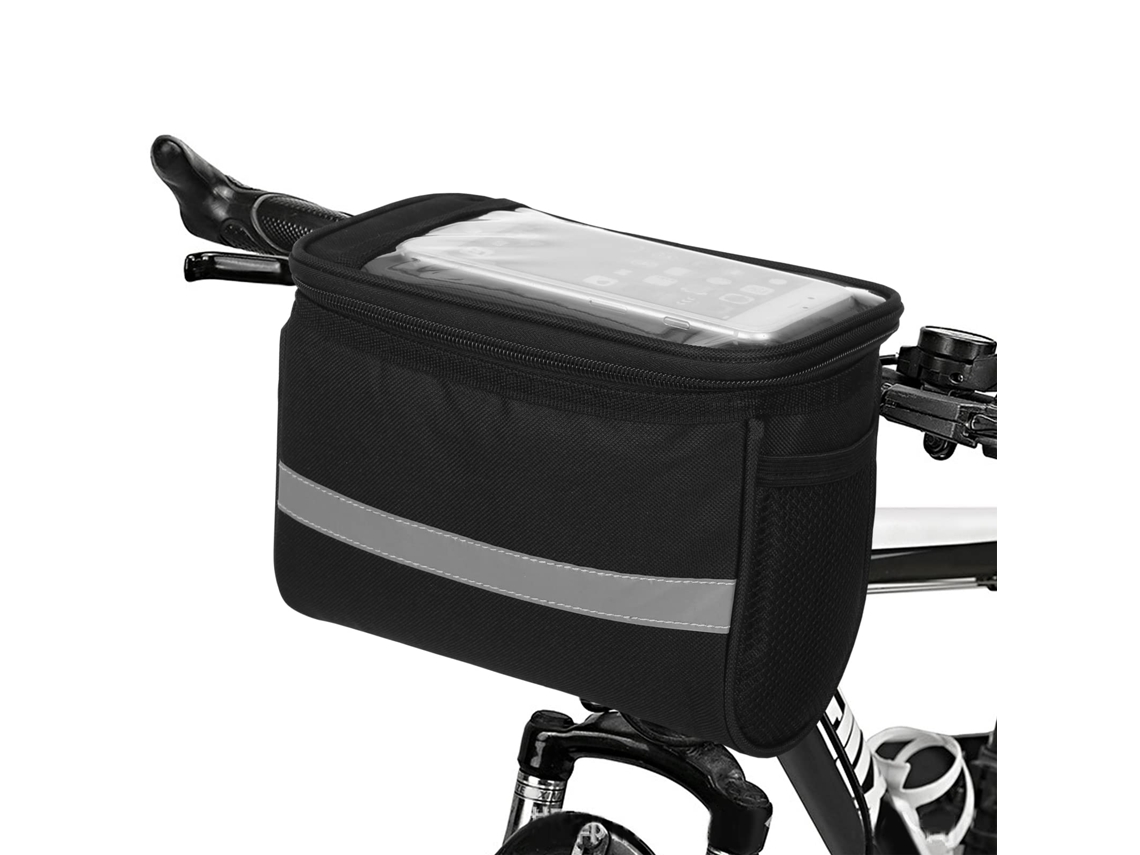 Bolsa Térmica Impermeável AQUAFORGE para Guidão de Bicicleta, faixa refletiva, para ciclismo, passeio e uso diário