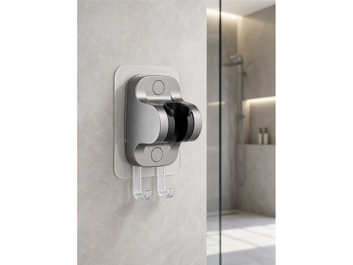 Suporte de parede para chuveiro cinza prateado preto resistente 12x8x5cm VOLTEDGE
