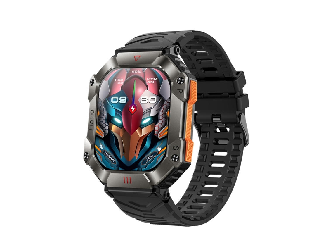 (preto) Smartwatch esportivo 2 Polegadas com Bluetooth 5.1 e classificação de resistência à água IP67