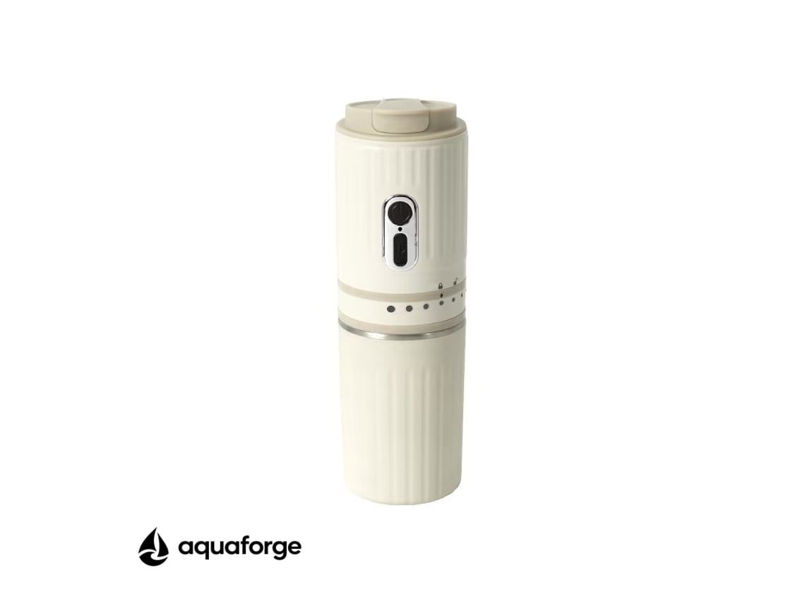 Moinho Manual De Café Aquaforge Com Moagem Ajustável E 0,5 L Para Café, Branco