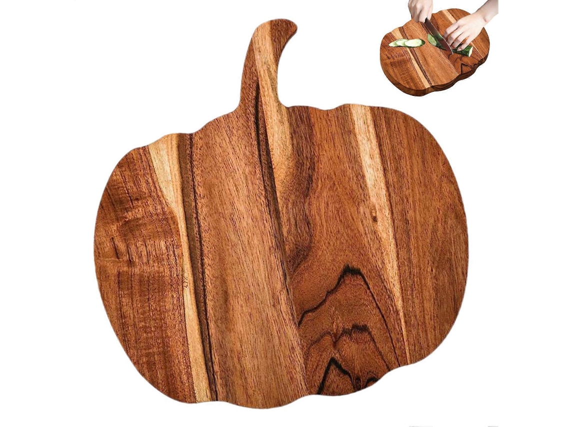 Tábua De Corte De Madeira Em Formato De Abóbora Para O Halloween, Ideal Para Queijos, Carnes E Legumes. Decoração Festiva Para A Cozinha.