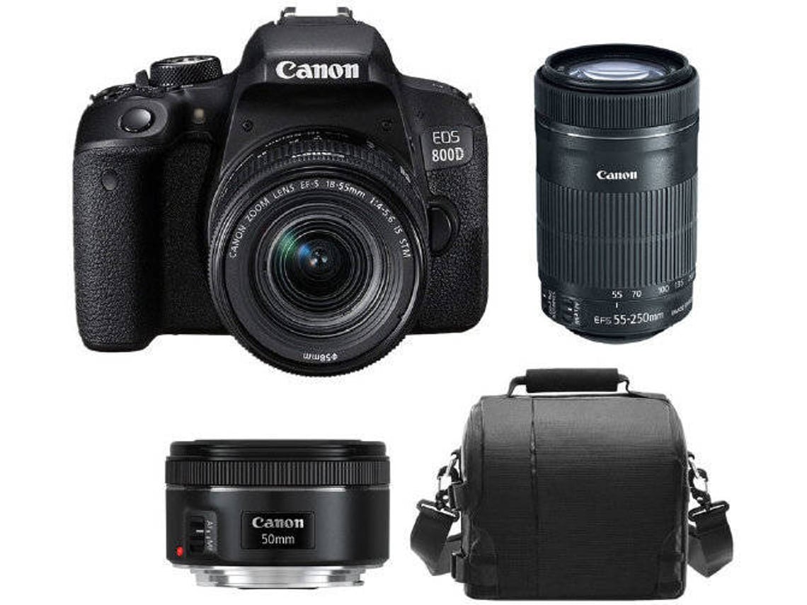 Kit Máquina Fotográfica CANON EOS 800D + EF-S 18-55mm F4-5.6 IS