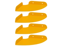 Prateleira Flutuante MAISON EXCLUSIVE 4 pcs amarelo mostarda 15x15x2 cm de aço