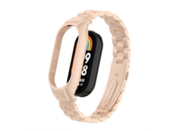 Caixa Metálica Integrada + Pulseira De Três Contas Para Xiaomi Mi Band 8