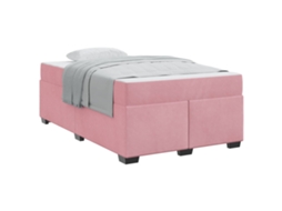 Estrutura da Cama com Colchão Rosa Tecido MAISON EXCLUSIVE 120x190 cm
