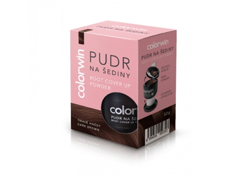 Pó Colorwin Para Cobrir Raízes E Dar Volume Aos Cabelos, Marrom Escuro, 3,2g
