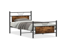 Estrutura de Cama Derivada de Madeira Carvalho Fumado MAISON EXCLUSIVE