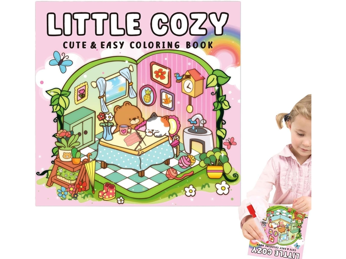 Livro De Colorir Confortável, Fácil E Prático Uma Atividade De Aprendizagem Pré Escolar Portátil Gokoco