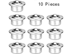Conjunto De 10 Rodízios Esféricos Para Móveis, Rodízios De Transferência Esféricos, Rodízios Giratórios Esféricos Yv Aquaforge (prateados)