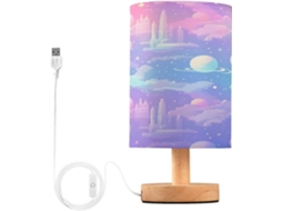 Abajur De Cabeceira Com Textura Galáxia Kawaii, Porta Usb, Sem Necessidade De Lâmpada, Luz Led Quente Para Quarto, Sala