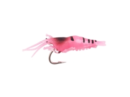 10 peças de isca artificial de camarão em PVC com anzol, iscas falsas para pesca rosa S/MARCA