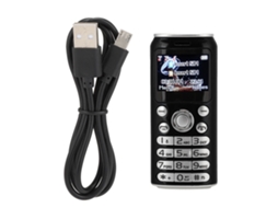 K8 1.0 Polegada Mini Telefone Celular Bluetooth Com Tela Curva Dual Chip Para Estudantes Preto