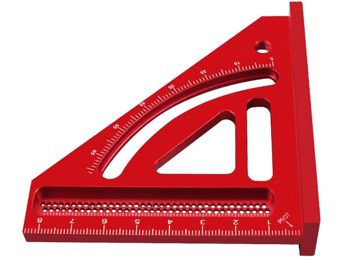 Régua De Medição Multiangular, Transferidor Esquadro Para Marcenaria, Régua De Esquadria Triangular Alumínio, Ferramenta