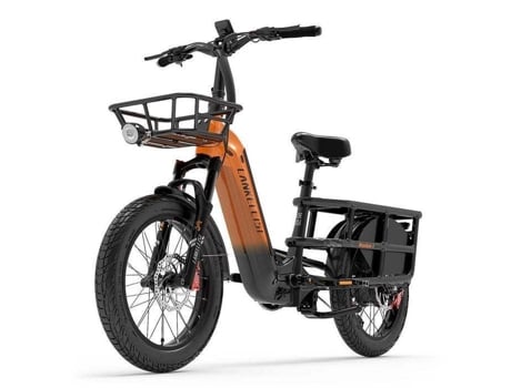 Bicicleta Elétrica Lankeleisi Wombat 1 Laranja 1000w Motores 20ah Bateria Elétrica 20 Polegadas E Bike Fat Bike Bicicleta De Carga Benfuto