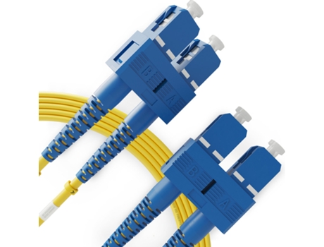 Cabo de fibra óptica duplex monomodo SC para SC OS1 (150 metros - 1 unidade) - Patch Cord de fibra óptica dupla UPC/UPC - 9/125 (LSZH) BEYONDTECH