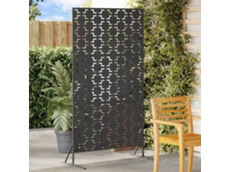 Vidaxl Protetor De Privacidade 100 X 50 X 180 Cm Aço Preto
