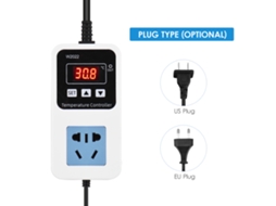 Controlador de Temperatura Eletrônico inteligente com display digital e sensor à prova d'água 1500W