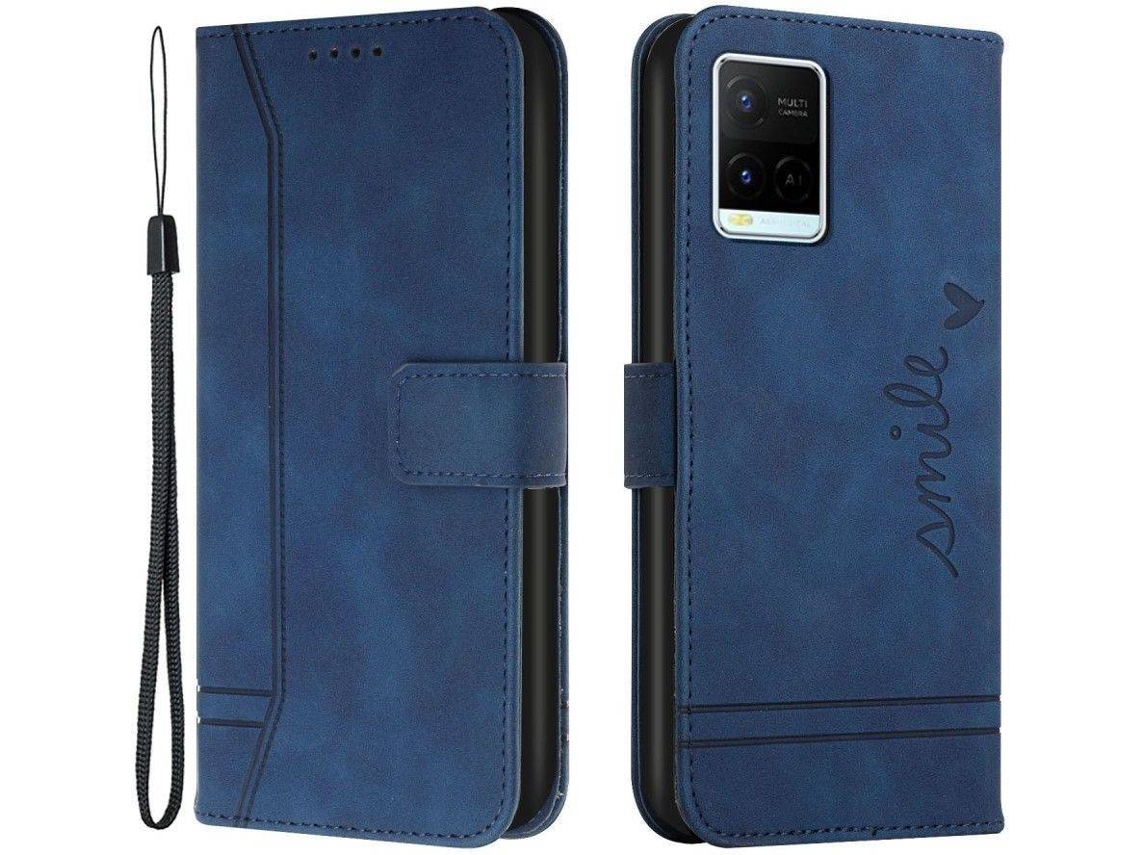Capa Vivo Y21 HFS HOUSE Motif Smile Azul