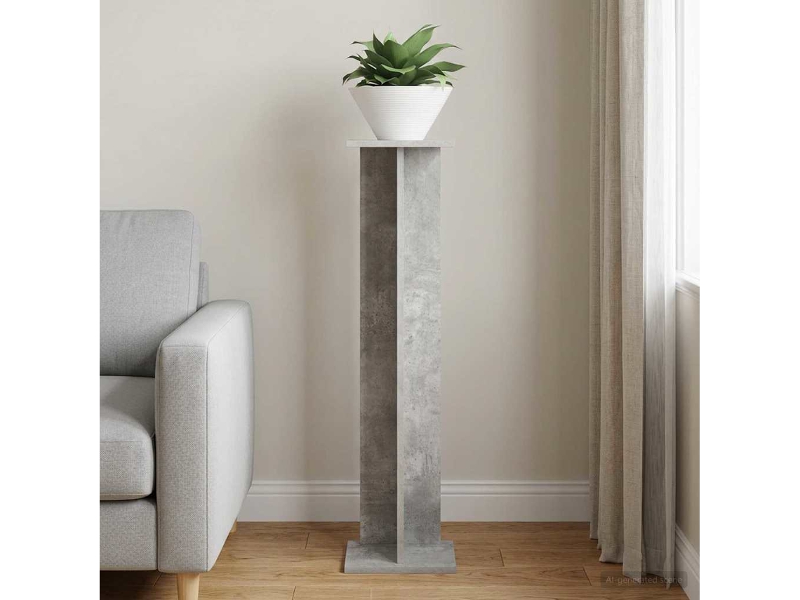 Vidaxl Suporte Para Plantas Cinzento Cimento 25 X 25,5 X 100,5 Cm