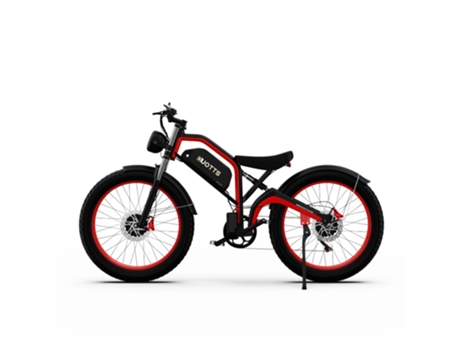 DUOTTS N26 bicicleta elétrica preta e vermelha 1500W velocidade máxima do motor 55km/h