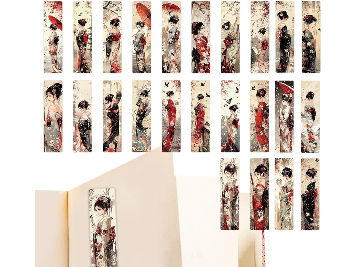 Marcadores De Livros Para Amantes Da Leitura, 24 Marcadores De Papel | Design Feminino Para Estudantes, Vayotoy