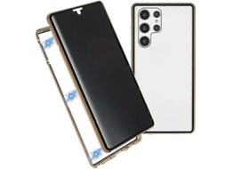 Capa De Celular Dupla Face Magnética Antiespionagem De Vidro Temperado Para Samsung Galaxy S22 Ultra 5g