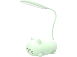 Luminária Usb Em Formato De Gato, Luminária De Leitura Em Abs Com Proteção Para Os Olhos, Luminária De Cabeceira