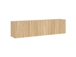 Conjunto de Móveis de Parede para Tv 2 Pcs Carvalho Sonoma MAISON EXCLUSIVE (80x30x41 cm)