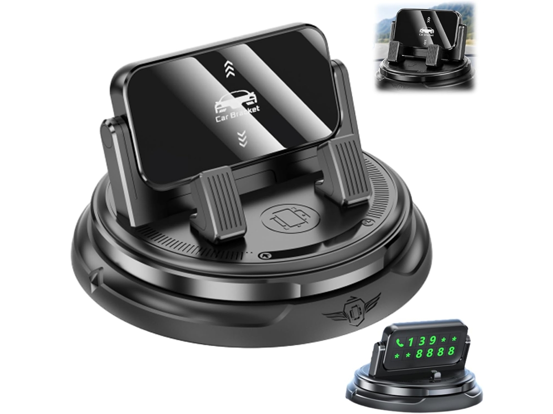 Suporte Genérico Para Celular Veicular Com Rotação De 360 Graus