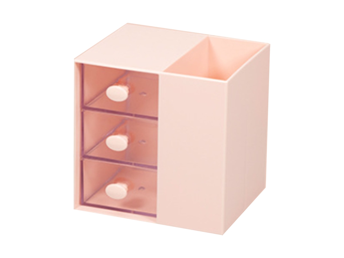 Porta lápis multifuncional plástico grande capacidade organizador de mesa para crianças, quadrado com S/MARCA