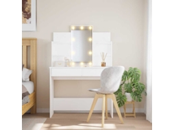Vidaxl Toucador Com Luzes Led 96x40x142 Cm Branco