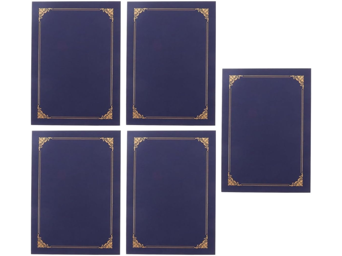 Kichouse Capas De Certificado Azul Para Proteção E Diplomas De Ranger E Documentos Em Papel Lote De 5