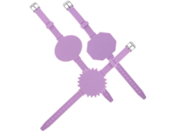 Conjunto de 3 pulseiras de silicone reutilizáveis para enfermeiras, com espaço para anotações e acessórios.