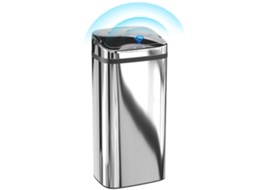 Lixeira de 40l com Sensor para Abertura e Fechamento Automáticos. 33x25x70 Cm. Prata Ge