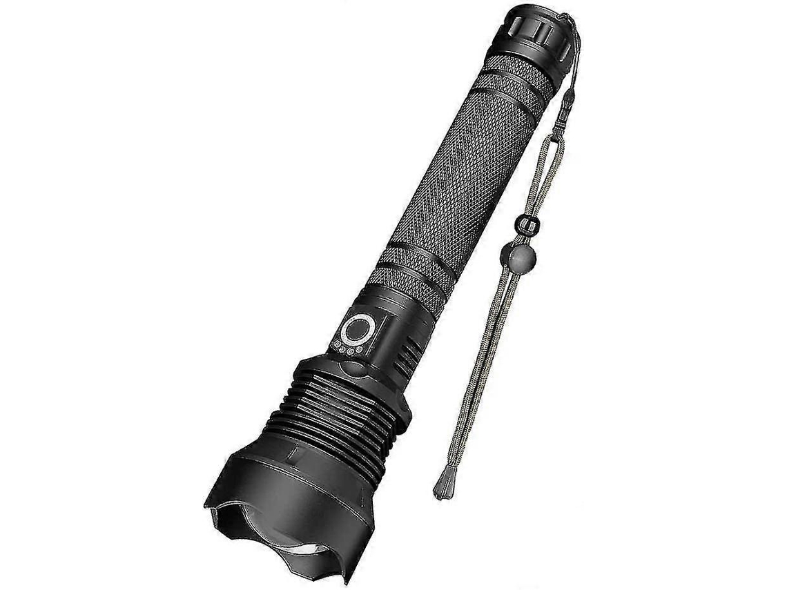 Lanterna Led, Xhp70 Ultra Poderosa Ajustável Com Zoom À Prova Dágua, Lanterna Recarregável Usb, Contém 218650 Rec De Alta Capaci Aquaforge