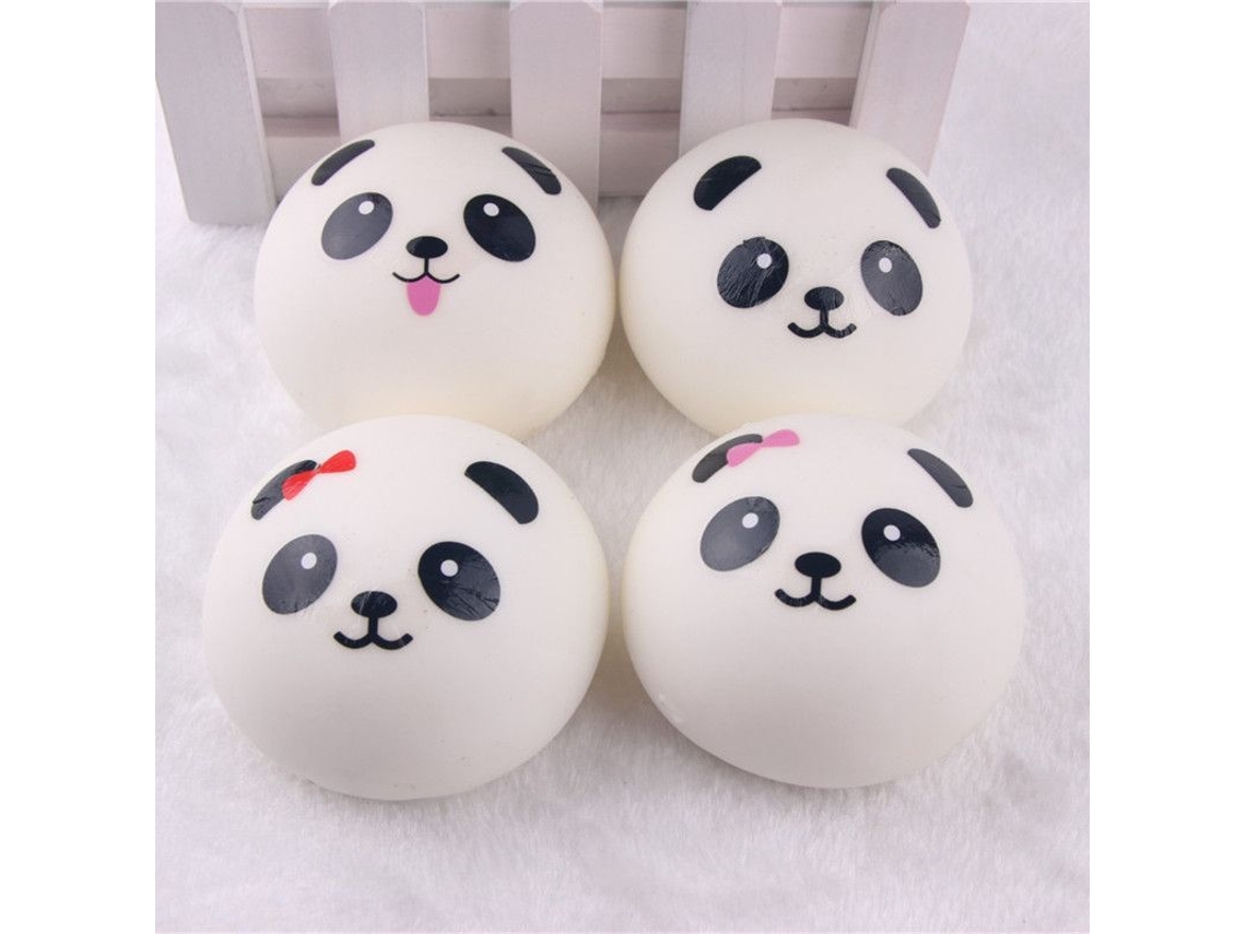 2026 juguete de Comida Simulada Mini Pão de Panda Macio, Estilo Aleatório, Conjunto de 4