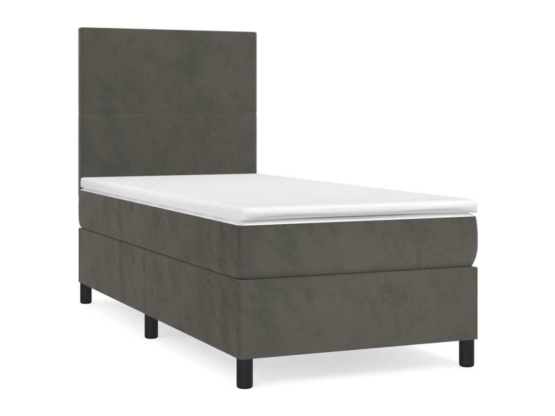 Box Spring Bed, Box Spring Beds Vidaxl Cinzeto Veludo (90 X 200 Cm)