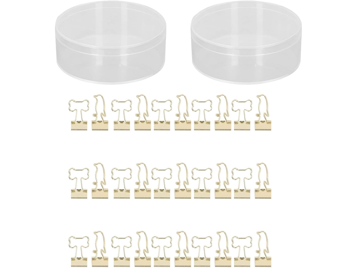 Conjunto de 30 mini clipes de papel multiuso inovadores com fixação de alta resistência em metal para casa e escritório.