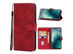 Capa De Couro Para Htc U20 5g (vermelha)