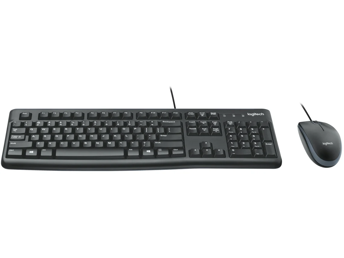Teclado + Rato LOGITECH MK120 (Outlet Caixa Aberta - Com Fio - Teclado Numérico)
