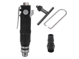 Furadeira pneumática de 3/8" com mandril de 3 dentes, velocidade variável, cabo reto, rotação no sentido horário e anti-horário, estilo JP