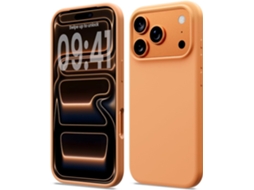 Capa Protetora De Silicone Líquido Compatível Com Iphone 17 Pro, Capa Macia À Prova De Choque, Proteção Total (laranja)