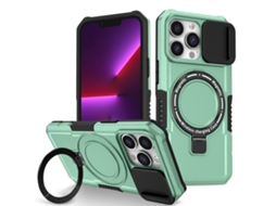 Capa Zruxe Compativel Com Iphone 13 Pro (sliding Camshield - Magsafe - Tpu Hybrid Pc - Azul Claro)