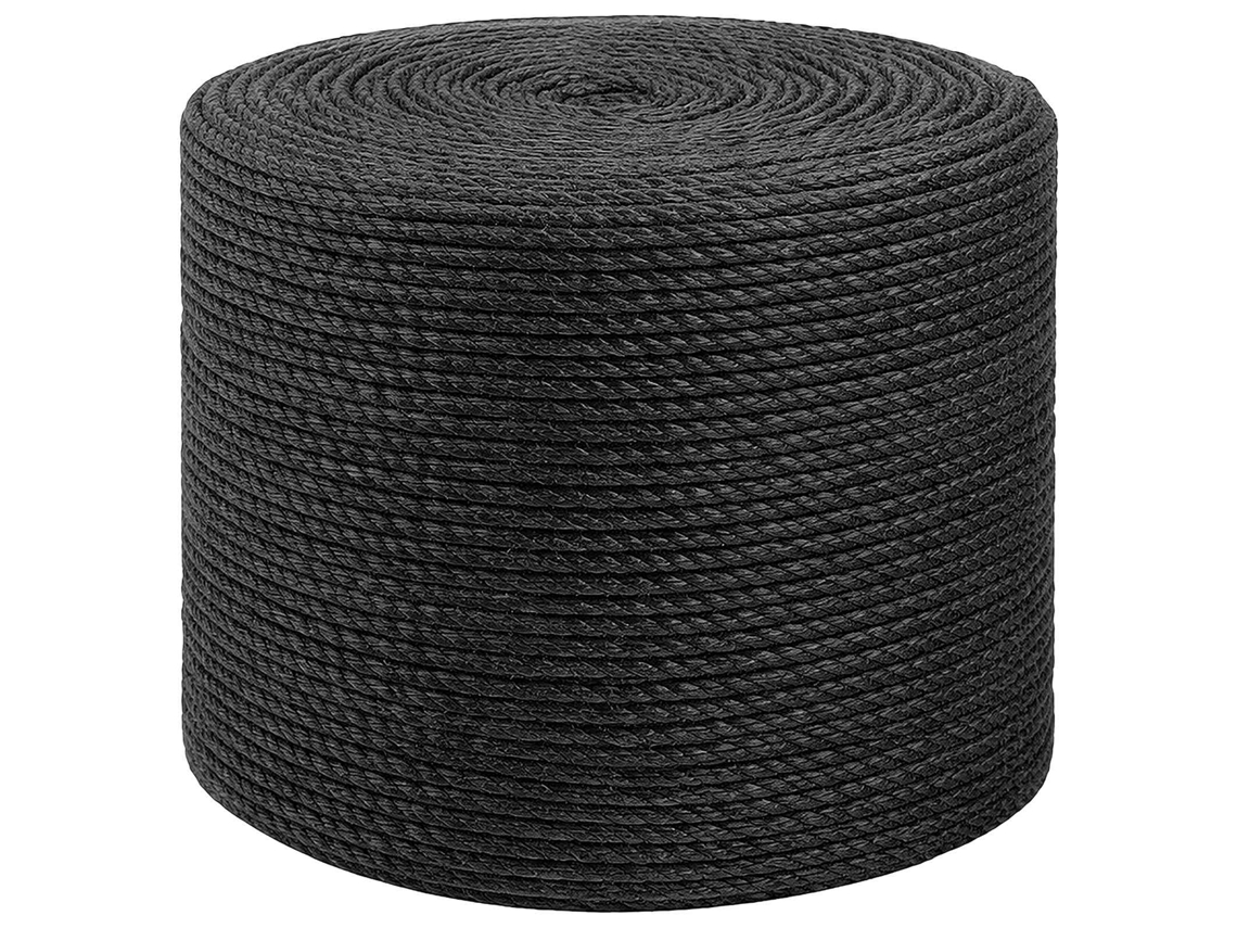 Vidaxl Corda De Juta 6 Mm Preto 100% Juta Tossa