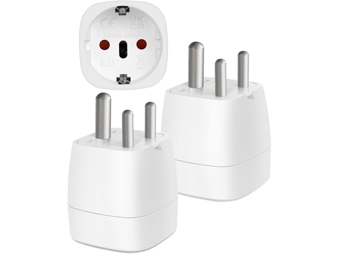 Conjunto De Dois Adaptadores Viagem Tipo G, Plugue Do Reino Unido, Compatível Com Reino Unido, Irlanda, Escócia E Dubai, 13a, 250v, 3250w