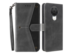 Capa Costura Emenda Toque Fundo Para Nokia Nokia G20 Pele Sintética Cinzento