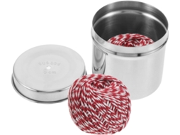 Galpada Natural Cotton Barbante com Design Central Retrátil e Caixa de Metal para Cozinha, Alta Resistência