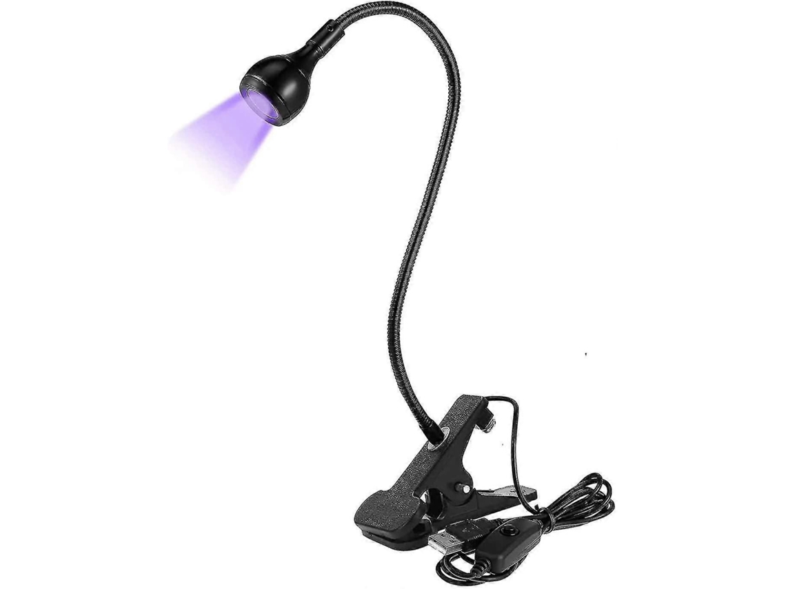 Lâmpada de Cura Cola Telefone Ultravioleta Led Usb 3w, Unha Uv para Pregos Gel, Lâmpadas D e Mesa Flexíveis Gra GOKOCO